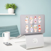 Sticker Tilda Dolls (Ordinateur portable sur le bureau)