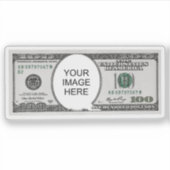 Sticker Tile Design With Your Image On 100 Dollar Images  (Devant)