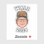 Sticker Tim Walz 2024 (Feuille)