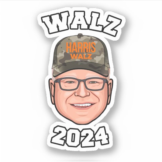 Sticker Tim Walz 2024 (Devant)