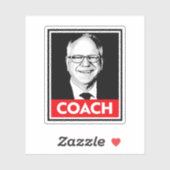 Sticker Tim Walz COACH (Feuille)
