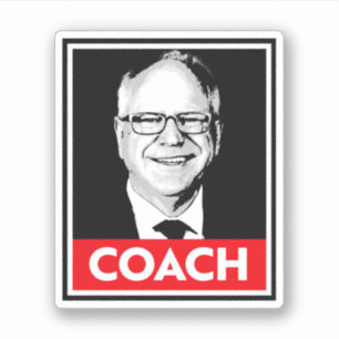 Sticker Tim Walz COACH