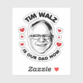 Sticker Tim Walz est notre père maintenant (Feuille)