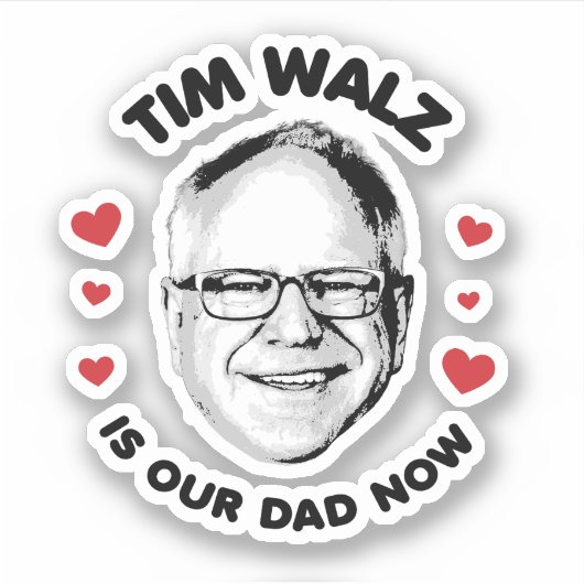 Sticker Tim Walz est notre père maintenant (Devant)
