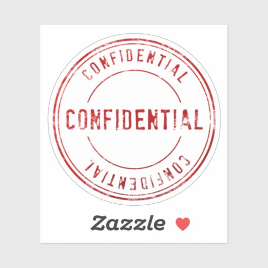 Sticker Timbre confidentiel (Feuille)