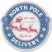 Sticker Timbre de courrier aérien du Pôle Nord (Devant)