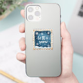 Sticker Timbre d'hiver « Qu'il neige » (Téléphone)