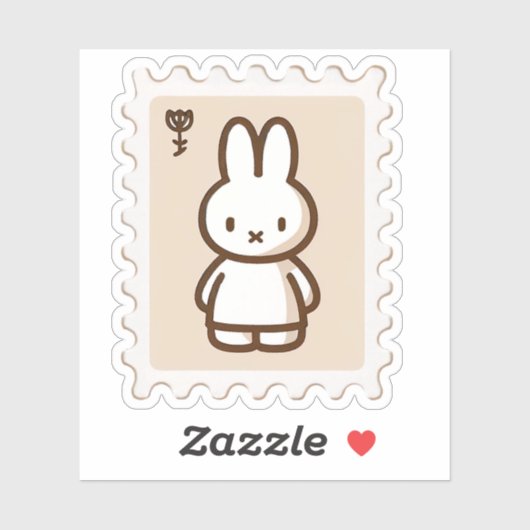 Sticker Timbre en latte minuscule seul (Feuille)