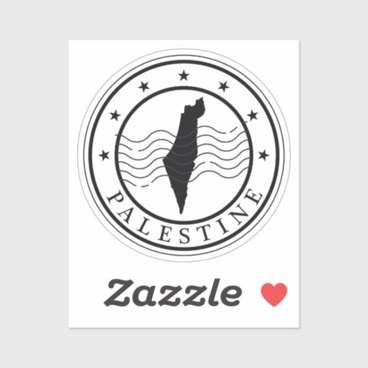 Sticker Timbre Palestine moderne (Feuille)