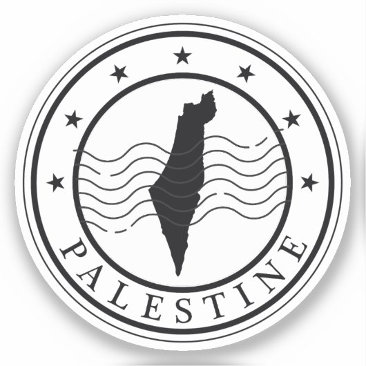 Sticker Timbre Palestine moderne (Recto)