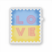 Sticker Timbre Ukrainien Avec Lettre D'Amour (Devant)