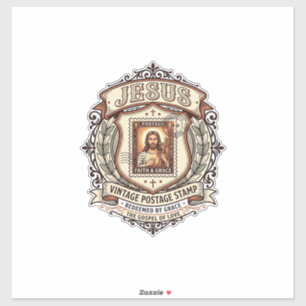Sticker Timbre vintage Jésus Timbre vintage Jésus 