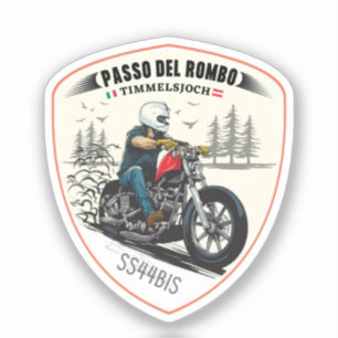Sticker Timmelsjoch - passo del rombo voyage à moto