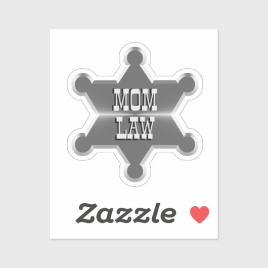 Sticker Tin Star Sheriff (Feuille)