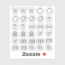 Tiny Everyday Icons Mini Planificateur de Budget F