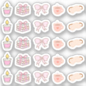 Sticker Tiny latte bunny sleeping time (Recto)