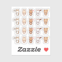 Sticker Tiny latte emotion alanimals planner