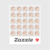 Sticker Tiny latte shipping box planner (Feuille)
