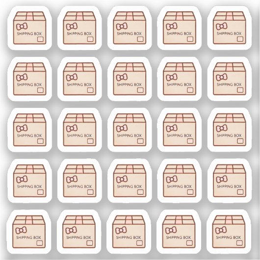 Sticker Tiny latte shipping box planner (Recto)