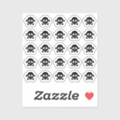 Sticker Tiny Skull and crossbones silhouette (Feuille)