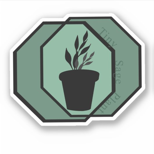 Sticker TinySagePlant (Devant)