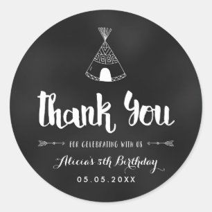 Sticker Tipi Personnalisé Anniversaire de enfant P