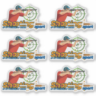 Sticker Tir sportif   6" x 6"- Transparent brillant