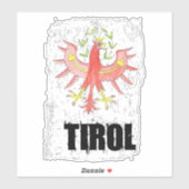 Sticker Tirol Aquarell Autriche (Feuille)