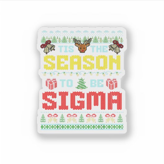 Sticker Tis The Season To Be Sigma Christmas Brainrot Iron (Devant)