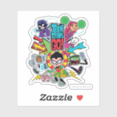 Sticker Titans Ados, allez ! | Graphique Flèche d'équipe (Feuille)