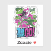 Sticker Titans Ados, allez ! | Les Shapeshifts Beast Boy (Feuille)