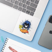Sticker Titans Ados, allez ! | Raven "Appris Une Leçon" (Ordinateur portable avec iPhone)