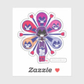Sticker Titans Ados, partez ! | Emoticlones de Raven (Feuille)