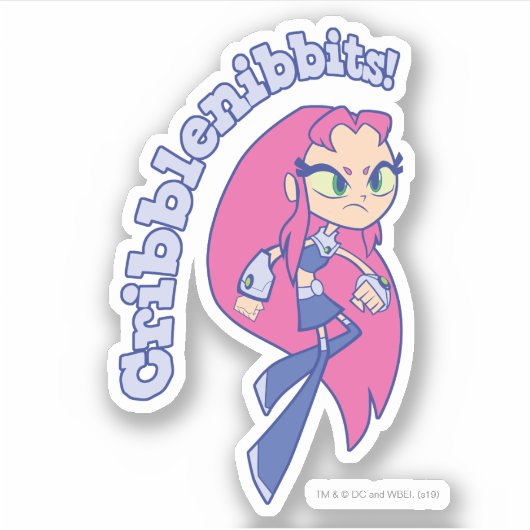 Sticker Titans Ados, partez ! | Starfire "Cribblenibbits!" (Devant)