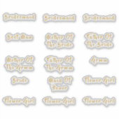 Sticker Titres individuels de la fête nuptiale Calligraphi (Devant)