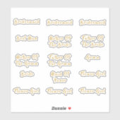 Sticker Titres individuels de la fête nuptiale Calligraphi (Feuille)