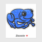 Sticker Toad bleu (Feuille)