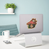 Sticker Toadstool Toad (Ordinateur portable sur le bureau)