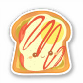 Sticker Toast Avocado Avec Oeuf Et Tomate (Devant)