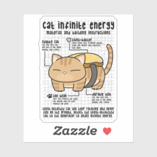 Sticker Toast de beurre d'énergie infini chat