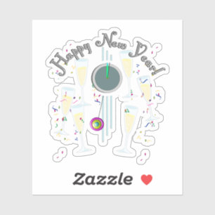 Sticker Toast de Champagne Nouvel An