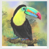 Sticker Toco Tropical Exotique - Oiseau Toucan (Feuille)