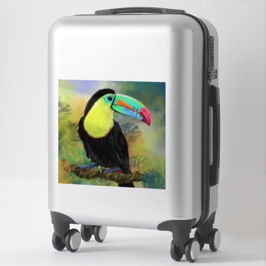 Sticker Toco Tropical Exotique - Oiseau Toucan (Sur valise)