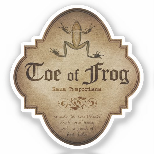 Sticker Toe de grenouille apothecaire (Recto)
