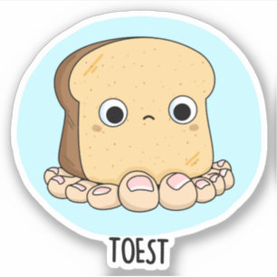 Sticker Toest Drôle Toest Toast Avec Jeu D'Orteils