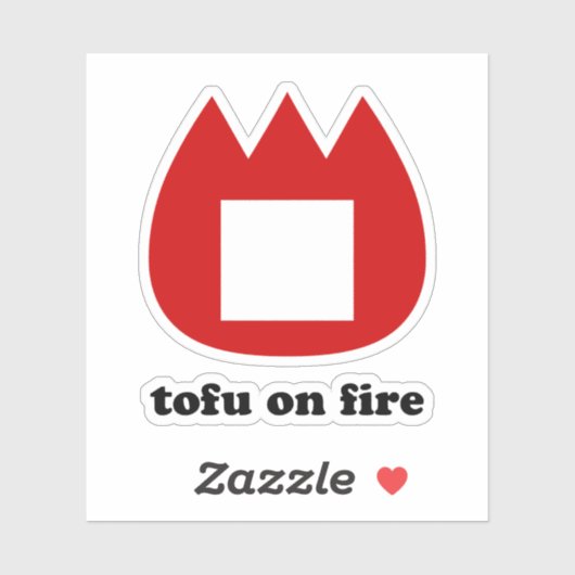 Sticker 📛 tofu en feu (Feuille)
