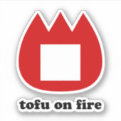 Sticker 📛 tofu en feu (Devant)