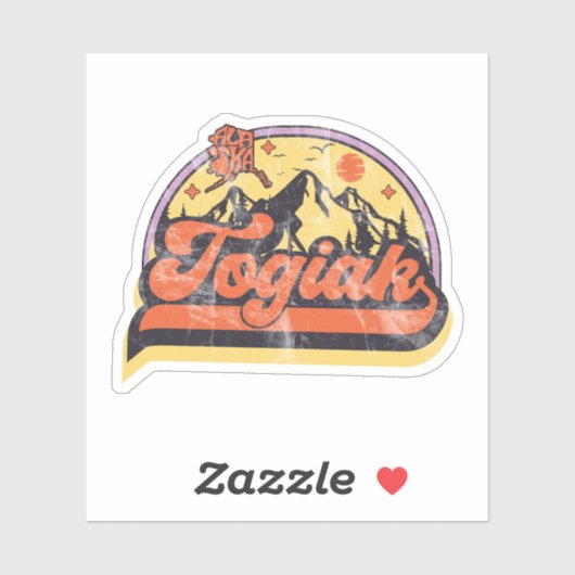 Sticker Togiak, Alaska (Feuille)