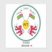 Sticker Togo Emblème national Patriotique (Feuille)