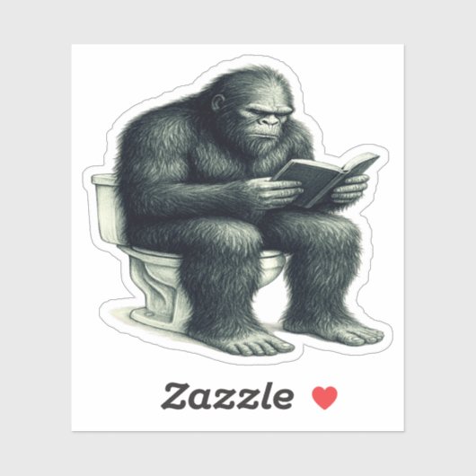 Sticker Toilette Bigfoot (Feuille)